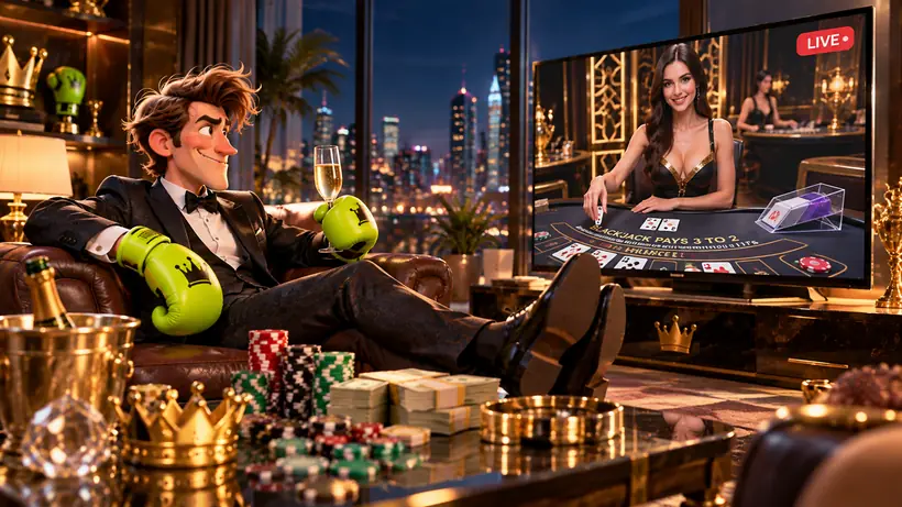 Live blackjack streaming in the SlimKing lounge